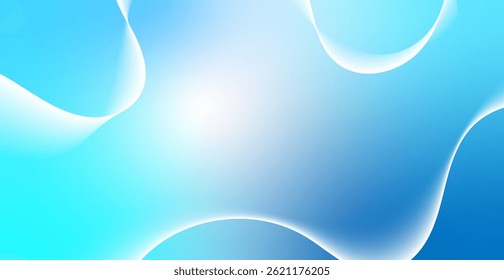 Blue Wave Lines Background. Futuristic. Technology Banner. Vector Illustration. Abstract Business Wallpaper