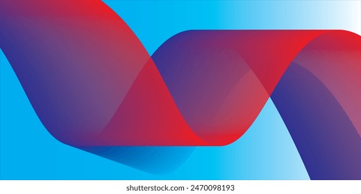 Blue wave lines on white background. Abstract wave element for design. Digital frequency track equalizer. Stylized line art background. Vector illustration. Wave with lines created using blend vector