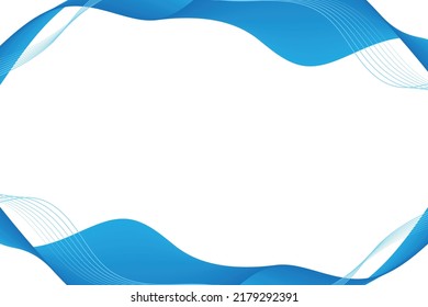 Blue Wave Lines Pattern Abstract Background. Modern Banner. Wallpaper. Vector Illustration