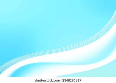 Blue Wave Lines Pattern Abstract Background. Modern Banner. Valentine's Day Wallpaper. Frame. Vector Illustration