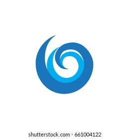 Simple Logo Wave Design Template Circular Stock Vector (Royalty Free ...