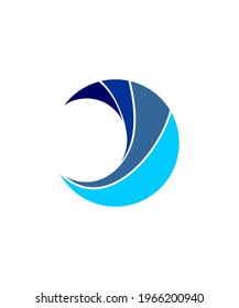 Blue wave logo design for tshirt, company, etc.