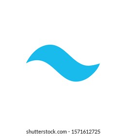 Blue Wave Logo Template. Stock Vector illustration isolated on white background.
