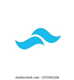 Blue Wave Logo Template. Stock Vector illustration isolated on white background.