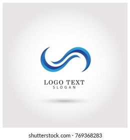 Blue Wave Logo Vector Icon Template
