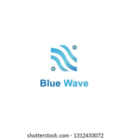 Blue Wave Logo Vector Template
