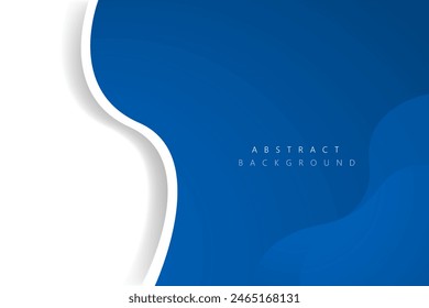 Blue wave modern abstract background for template design, banner, poster, wallpaper. vector illustration	