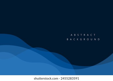Blue wave modern background overlaps for corporate concept, template, poster, brochure, website, flyer design. Vector illustration