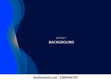 Blue wave modern background with space for text and message. template design	