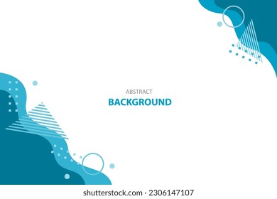 Blue wave modern background with white space for text and message. vector illustration