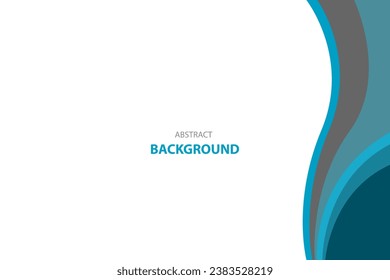 Blue wave modern background with white space for text and message. template design	