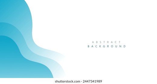 Blue wave modern background with white space for text and message. template design	