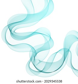 Blaue Welle. Modernes Design-Element