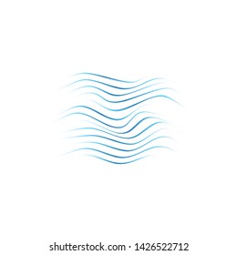 Blue wave motion object icon isolated on white background design vector illustration.