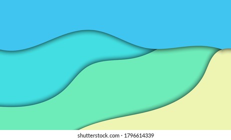 Blue Wave multicolor abstract background vector illustration best for background, poster and banner design
