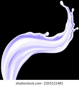 blue wave on black background