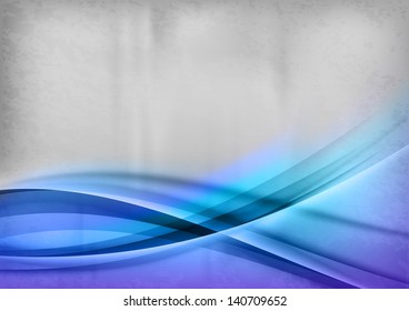 blue wave on the grey background