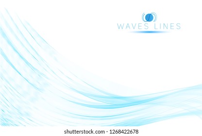 Blue wave on a white background 