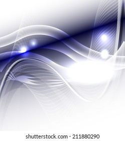 Blue wave on white background vector