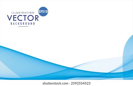 blue wave on white background for power point presentation background covers, wallpapers, brands, social media design, Blue color wave, abstract transparent flow on white background