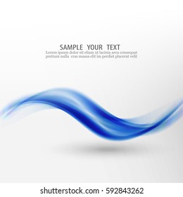 Blue wave on white background.Abstract vector background.Element for design,website template design,brochure,banner,poster.