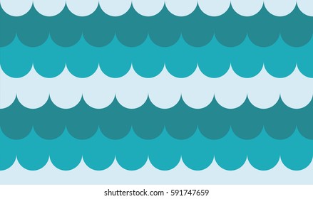 blue wave pattern design for background with wide screen ratio