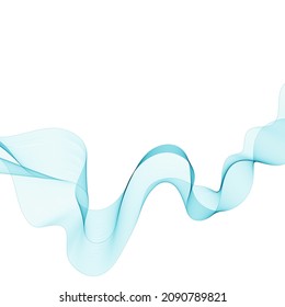 Blue wave pattern. Design element. Vector graphics.