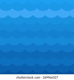 Blue wave pattern. Vector illustration