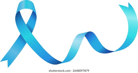 Blue wave ribbon with strip waves template
