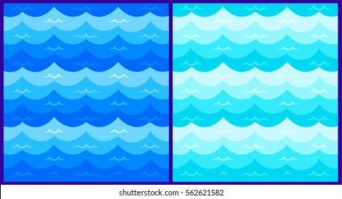 Blue wave sea ocean vector illustration abstract pattern background colorful wallpaper water