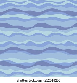 Blue wave. Sea water. Vector