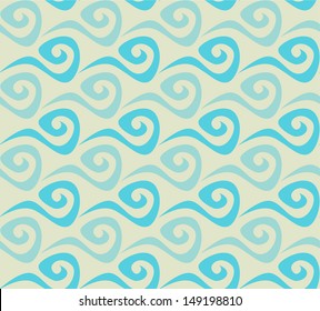 Blue wave seamless pattern