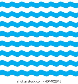 Blue Wave Seamless Pattern Background Vector Illustration