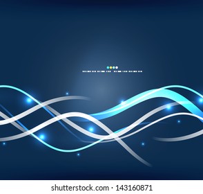 Plantilla vectorial de tecnología de onda azul