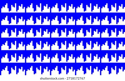 Patrón de repetición Horizontal de la tira de la fila de la señal de onda azul, diseño inconsútil de la repetición para la impresión de la tela, fondo del patrón de la barra