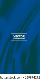 Blue wave silk color background. Blue wave silk color background. Portrait size atmospheric vector cover. Social media story template.