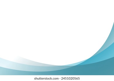 Blue wave smooth modern background with white space for text and message. concept design