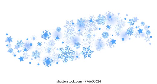Fondo azul del copo de nieve de la onda - Vector de valores