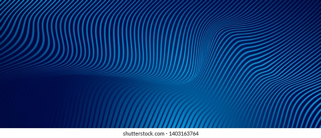 Blue Wave Stripe Background - simple texture for your design. EPS10 vector.