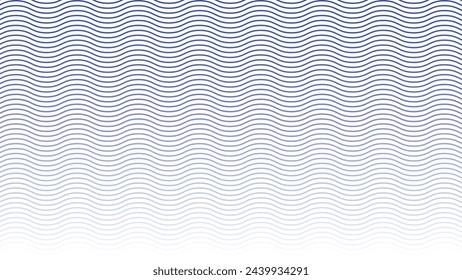 Blue wave stripes line abstract background vector image	