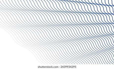 Blaue Welle Streifen Linie abstrakte Hintergrund Vektor-Bild	