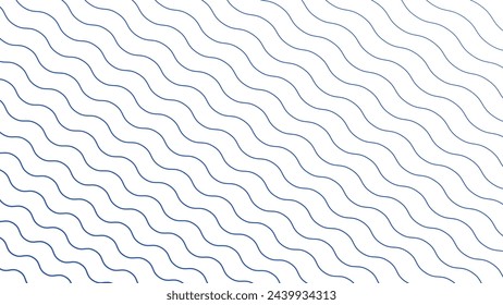Blue wave stripes line abstract background vector image	