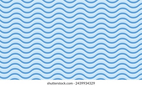 Blue wave stripes line abstract background vector image	