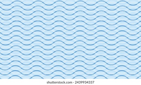 Blue wave stripes line abstract background vector image	