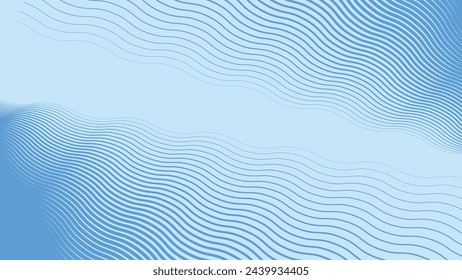 Blue wave stripes line abstract background vector image	