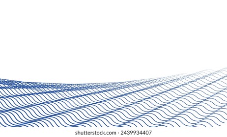 Imagen de vector de fondo abstracto de línea de rayas de onda azul	