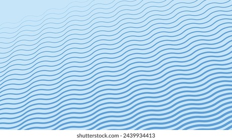 Blue wave stripes line abstract background vector image	
