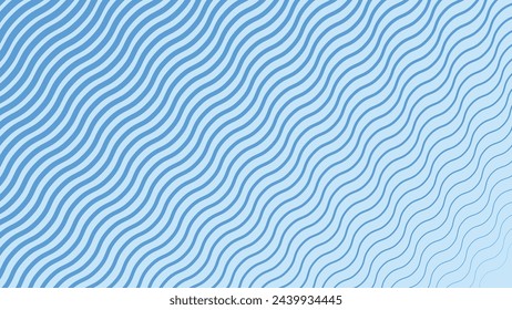 Blue wave stripes line abstract background vector image	