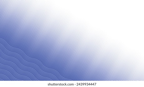 Blue wave stripes line abstract background vector image	