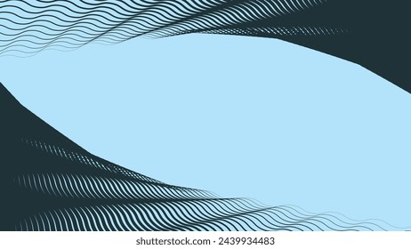 Imagen de vector de fondo abstracto de línea de rayas de onda azul	